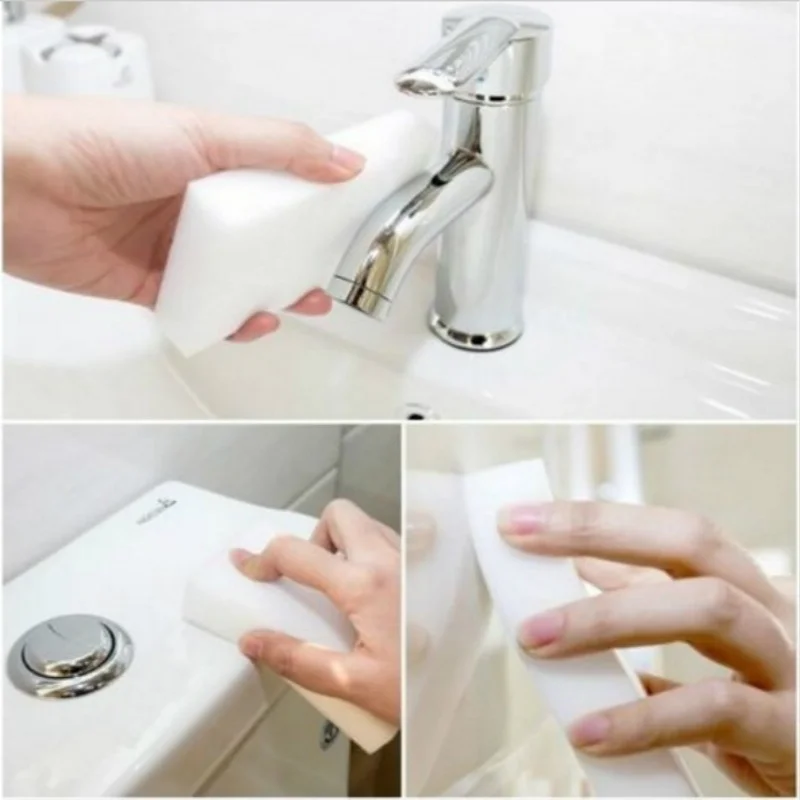 

Eraser Cleaning Sponge 10x6x2cm White Premium Durable Removes Stubborn Dirt Water Only Eco Friendly Kitchen Car Glass Furniture