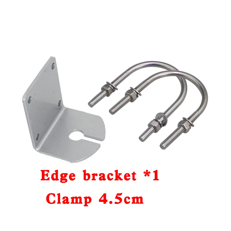 L-shaped U Clip Wall Mount Outdoor Stainless Steel Vehicle Antenna Base General Holder Bracket