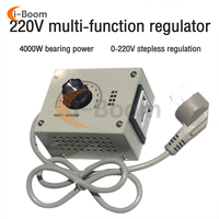 Variable Speed Controller SCR Voltage Controller Fit for Router Fan Electric Motor Rheostat AC 220V 18A 4000W Max Temp Regulator