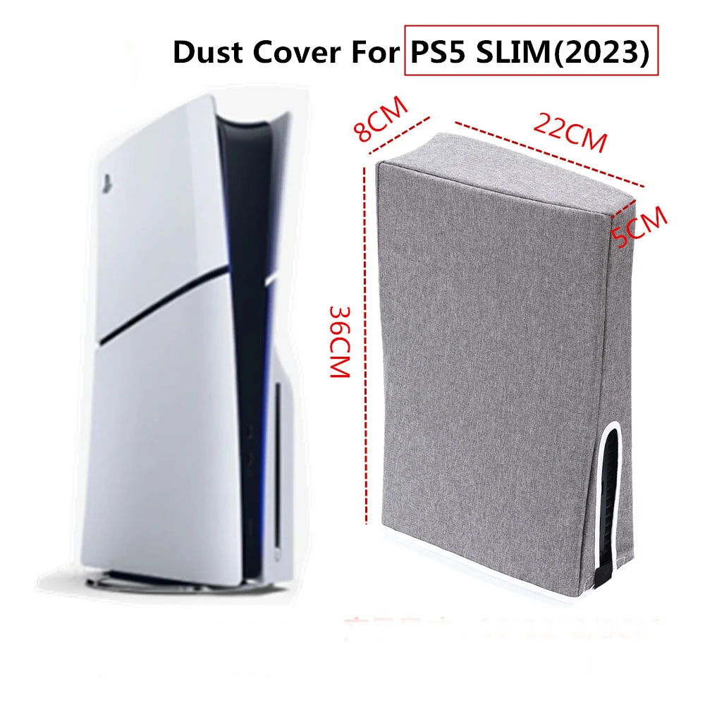 for PS5Slim Dust Cover Horizontal / Vertical Case Waterproof Shell Washable Protective Case for PS5 Slim Disc & Digital Console