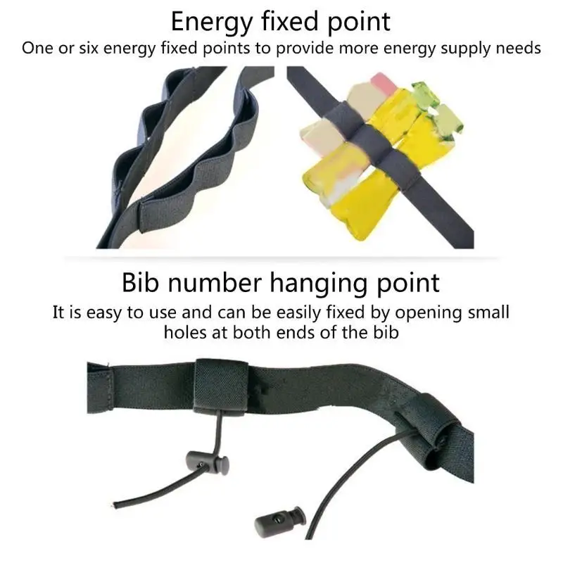 

652F Ремень с гоночным номером для триатлонистов, Ремень с беговым номером