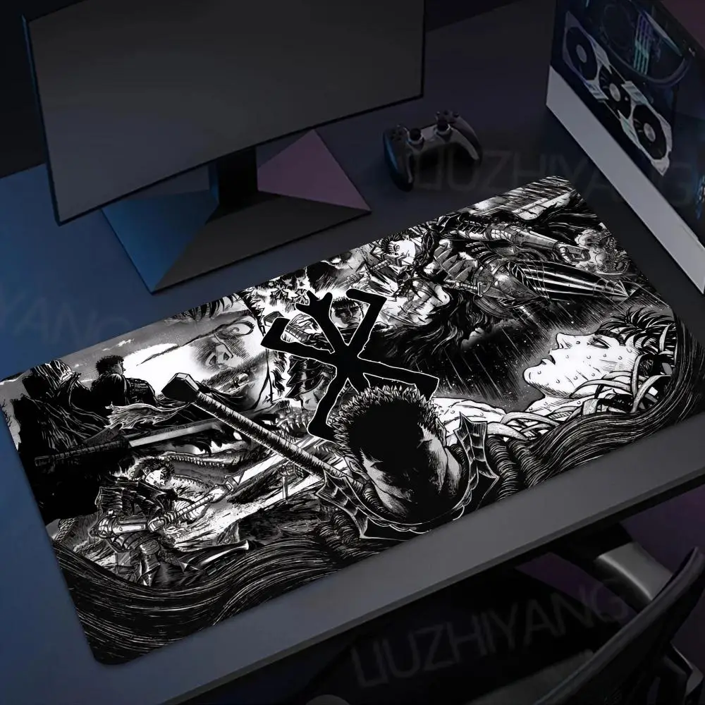 Guts sword in berserk Mouse Pad XXL Gamer Desk Mats PC Gaming Rubber Keyboard MousePads Large Computer Office Carpet 90x40cm