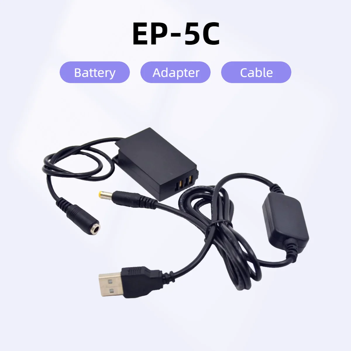 EP-5C EN-EL20 ENEL20 Fake Battery+EH5 USB Power Bank Cable Adapter For Nikon 1J1 1J2 1J3 1S1 1AW1 1V3 p1000 DL24-500 COOLPIX A