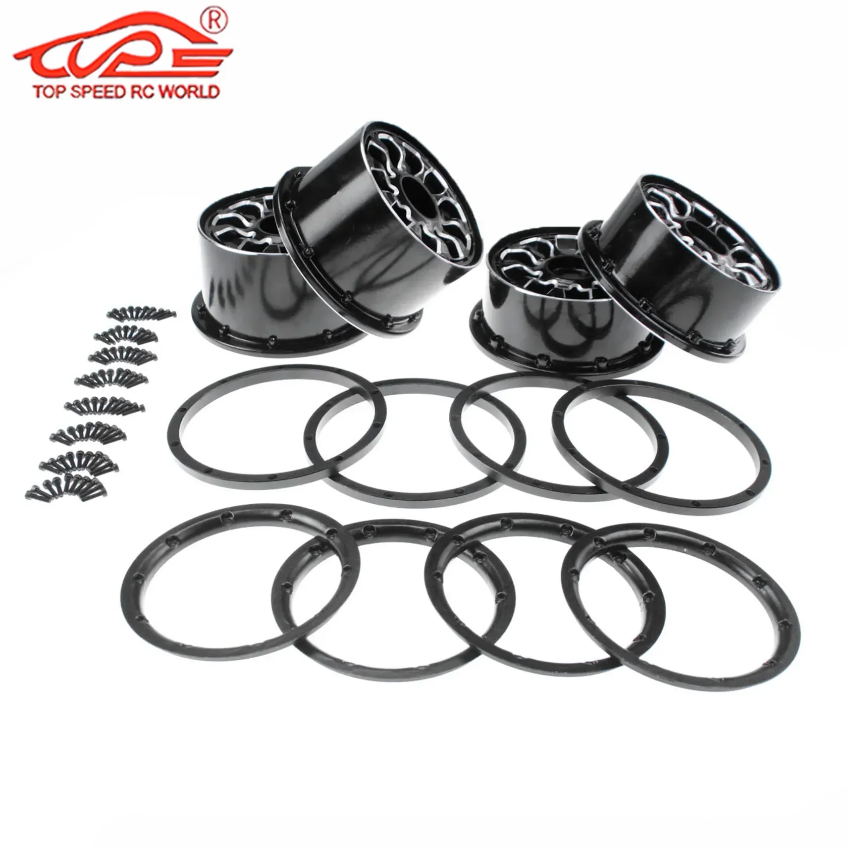 Metalen Achter Voorwiel Hub met Ring Set voor 1/5 HPI KM Rofun Rovan Gtb Racing Baja 5B Ss of 5T Truck Rc Auto Onderdelen