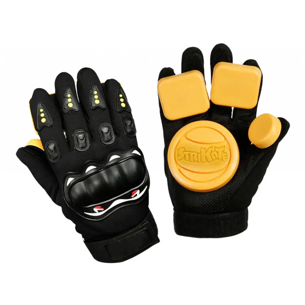 Slide Gloves with Replaceable Puck for Skateboarders Adjustable Longboarding Protective Gear for Palms