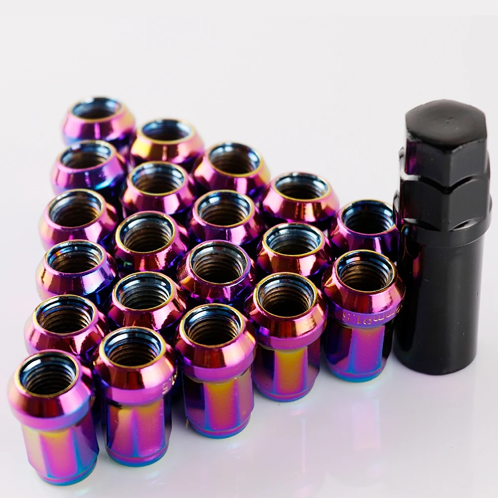 

32mm Racing Composite SPEC Steel Wheel Nuts M12x1.5/1.25 Car Wheel Rims Lug Bolts 20pcs/set
