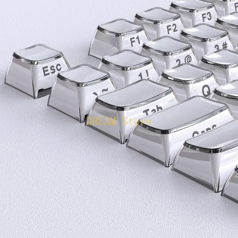 Full Set 114Key Crystals Clear Keycaps For 61 104 Mechanical Keyboard Best Sale
