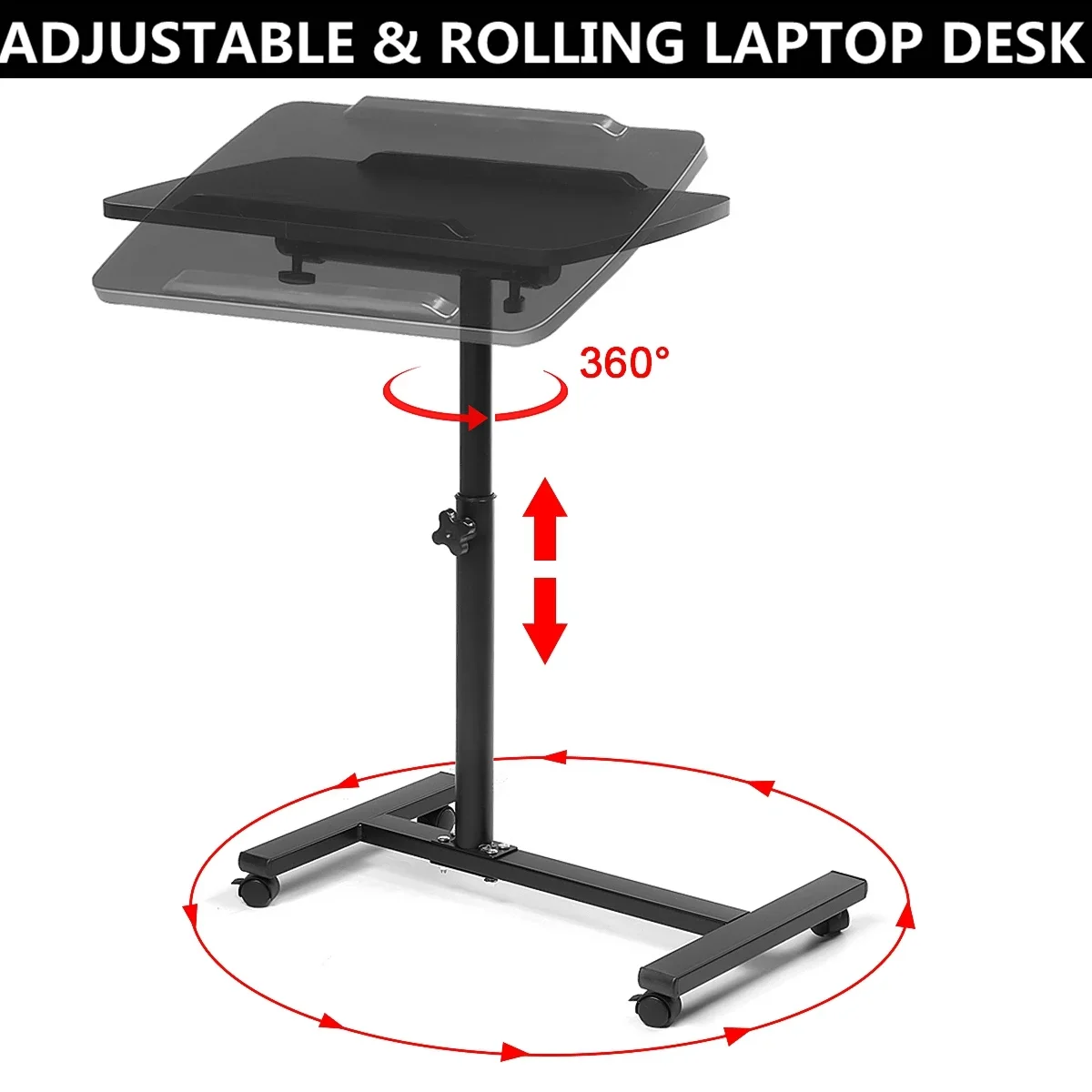 Removable Adjustable Laptop Desk Foldable Computer Table Rotate Laptop Table Notebook Stand Table Bedside Sofa Bed Table Lazy