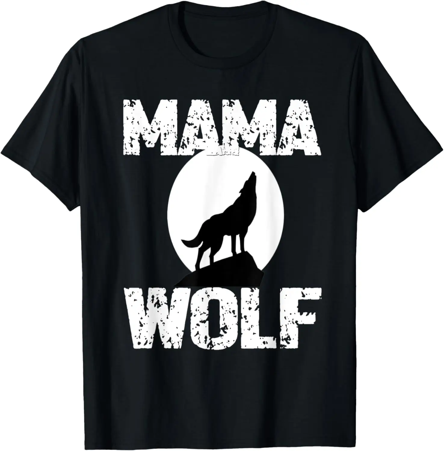 Mama Wolf Matching Family Tribe Wolves Moon Woman T-Shirt