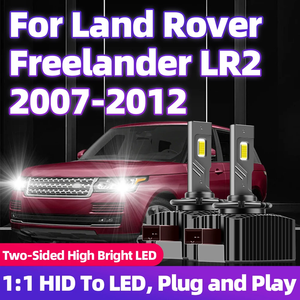 For Land Rover Freelander LR2 2007 2008 2009-2012 Headlamp Bulbs 110W D1S 30000LM Single Copper Tube LED Car Headlight 12V 6000K