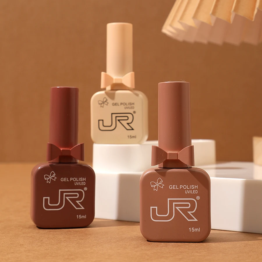 JR-Ensemble de Verhéritage à Ongles Gel UV LED, Rouge, Rose, Nude, à Tremper, à Faire Soi-Même, pour la Maison, Couche de Base, Cadeaux, 15ml, 9 Pièces