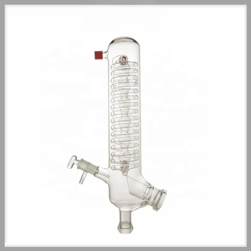 Rotary Evaporator Vertical Condenser Set Laboratory Distilling Glassware with Evaporating Flask & Release Valve