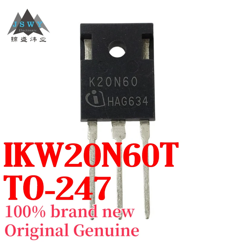 

(5/50 pcs) IKW20N60T IKW20N60 Silkscreen K20T60 TO-247 Integrated Circuit (IC) Genuine Stock Electronics Free Shipping
