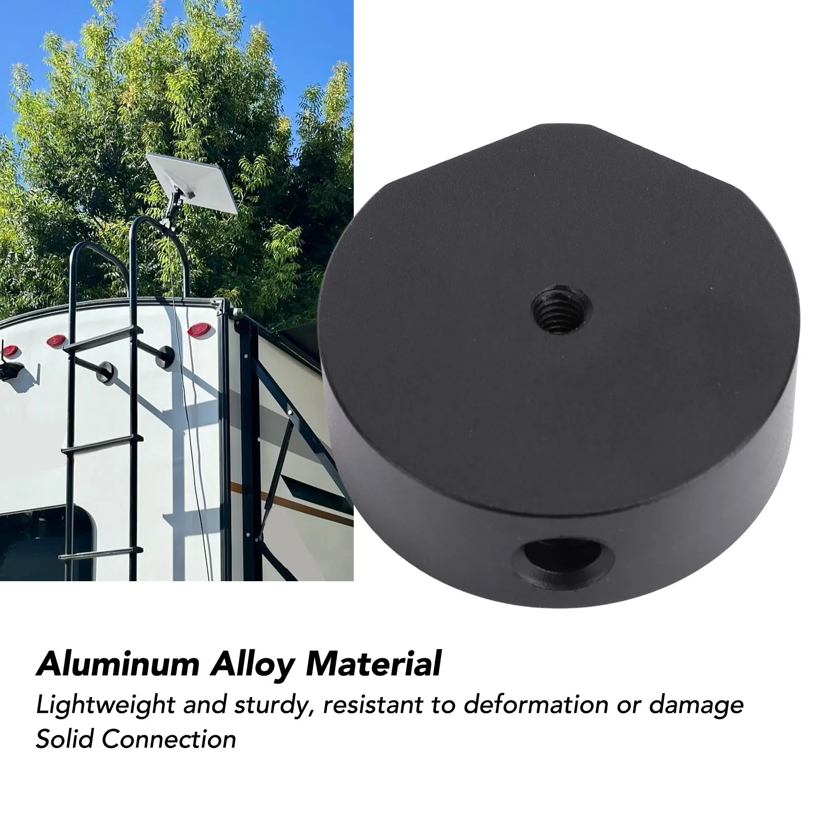 

Satellite Antenna Tripod Adapter Deformation Proof Easy Installation Aluminum Alloy Satellite Tripod Stand Adapter for Yacht