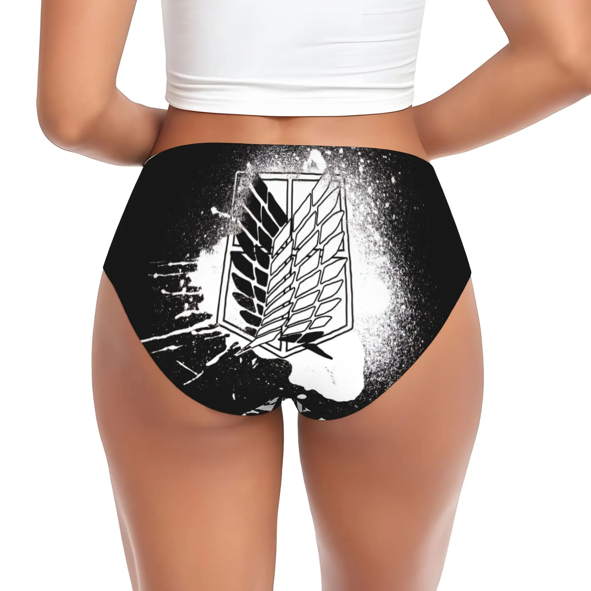 

Custom Attacks on Titans Brief Panties Women Breathable Stretch Cartoon Anime Comic Film Underwear