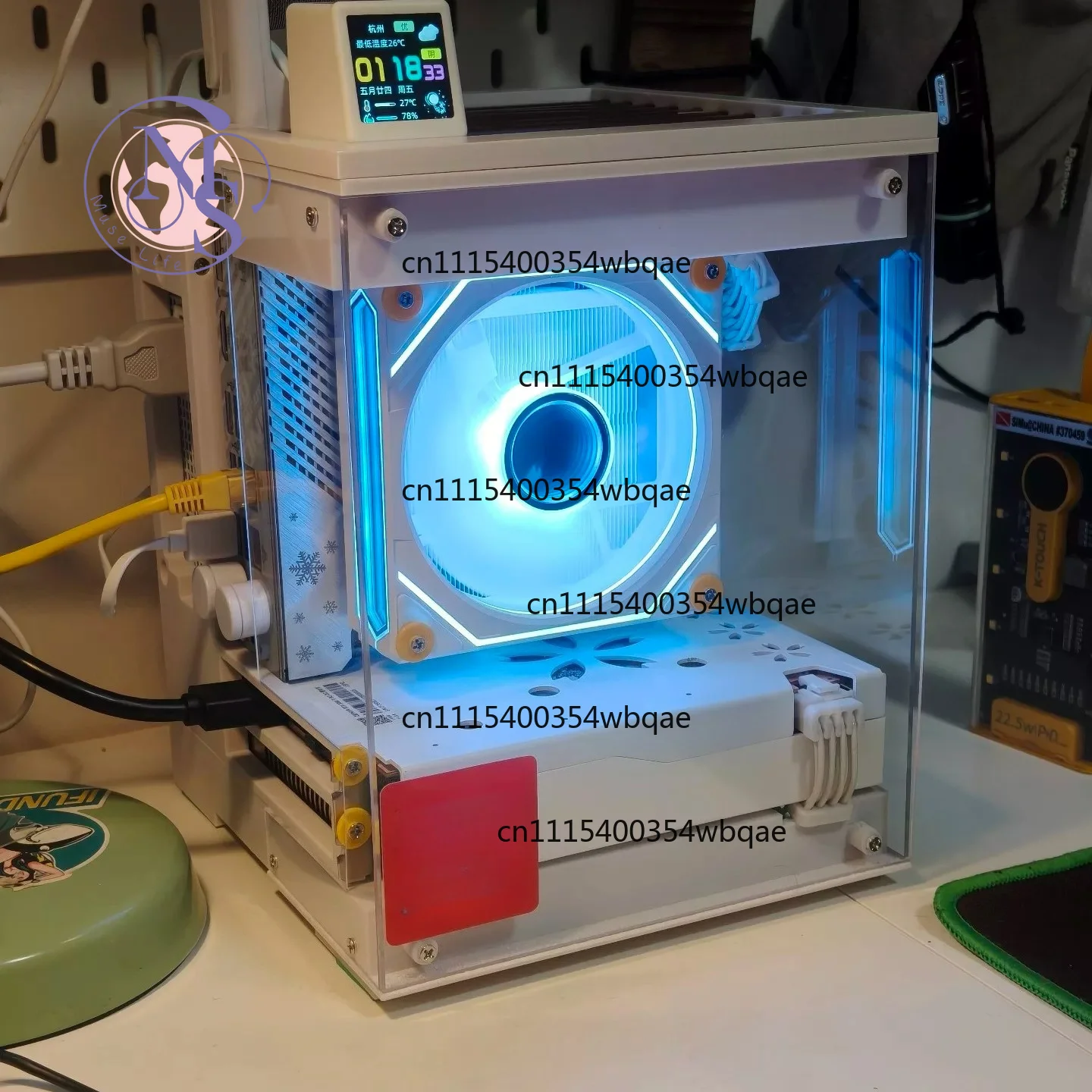 Desktop Sea View 3D Printed ITX PC Case, Mini Computer Chassis Supports ITX Motherboard and SFX Power Supply