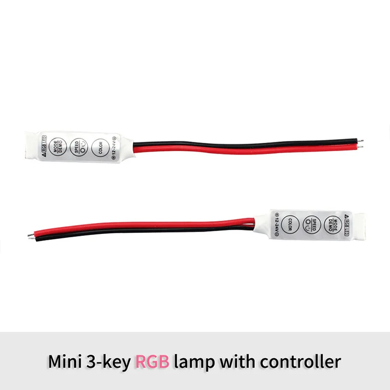 Mini 3 Buttons RGB Controller DC 12V-24V 4pin Controller 5050 LED Lights Controller USB 3-button Dimmer Light Bar TV Backlight