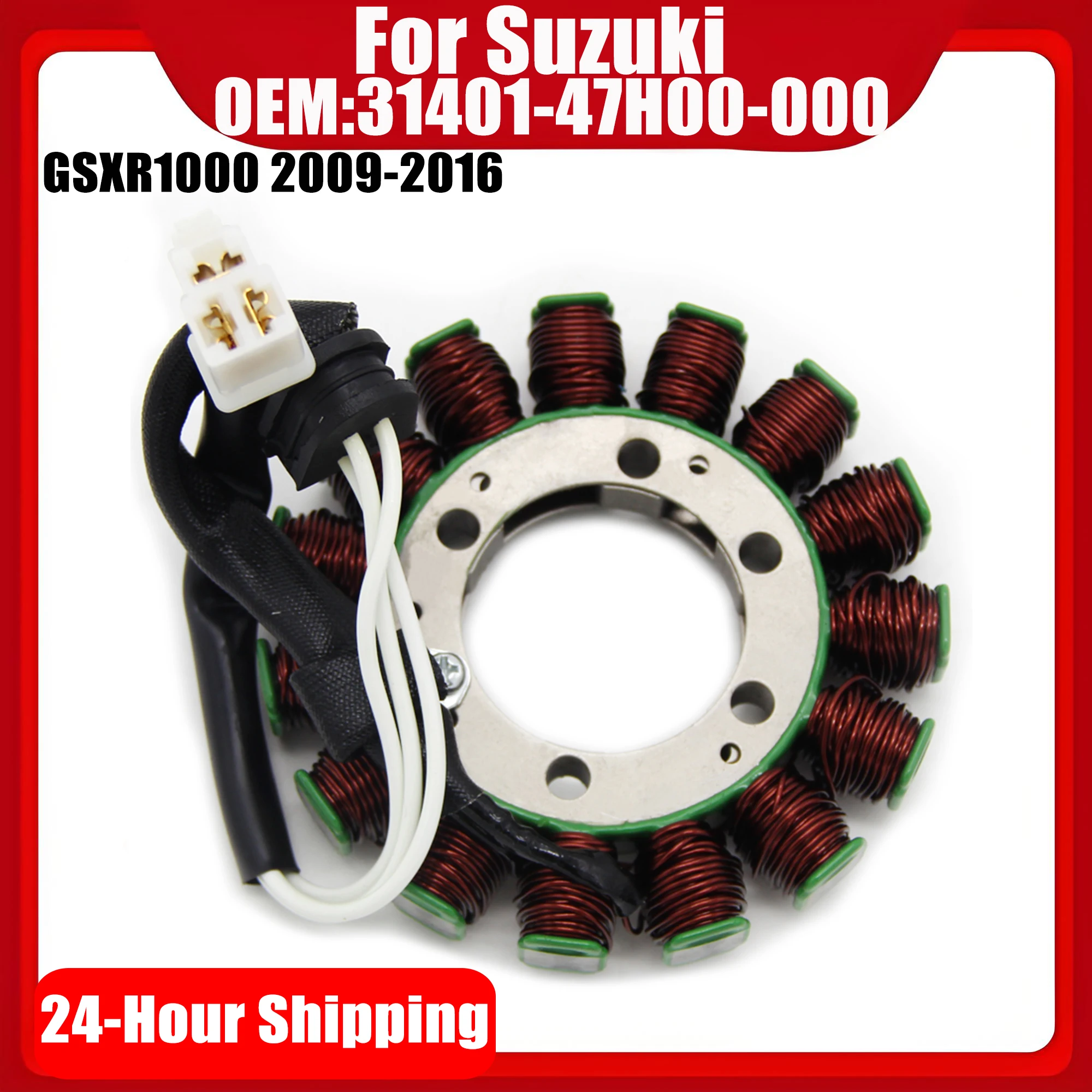 

31401-47H00-000 Motorcycle Stator Coil For Suzuki GSXR1000 2009 2010 2011 2012 2013 2014 2015 2016