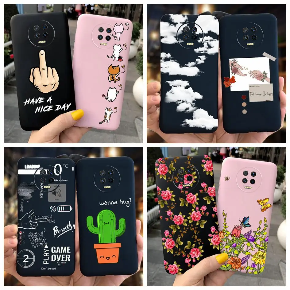 For Infinix Note 7 Case X690 X690B Soft Silicone Cloud Cute Fashion Flower Painted Cover For Infinix Note 7 Lite X656 Note7 Capa