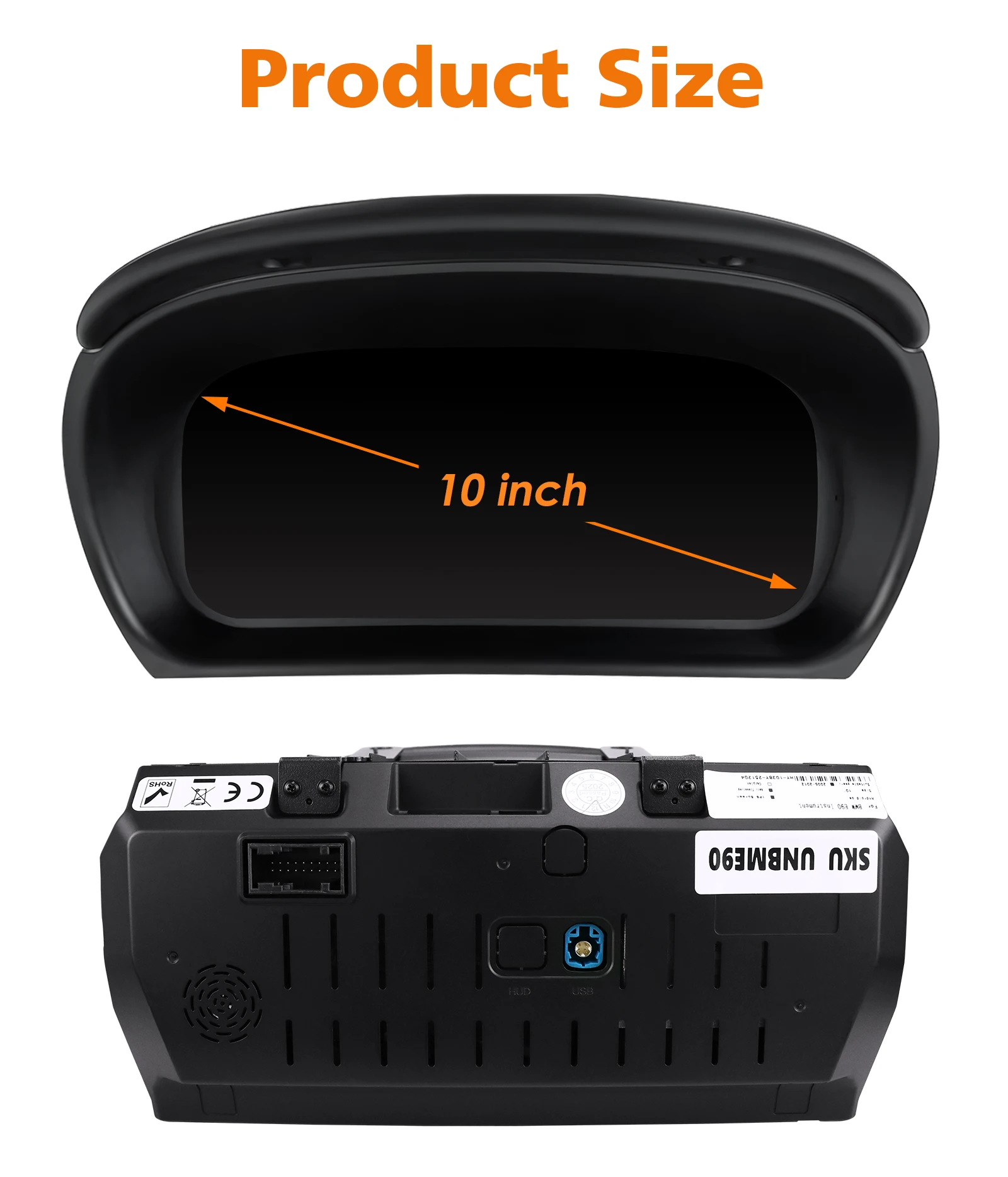 Hizpo Digitales Auto-Instrumentencluster für BMW 3er Serie E90 E91 E92 E93 2005 - 2012 10-Zoll LCD-Panel Armaturenbrett Tachometer Linux – Detail 11