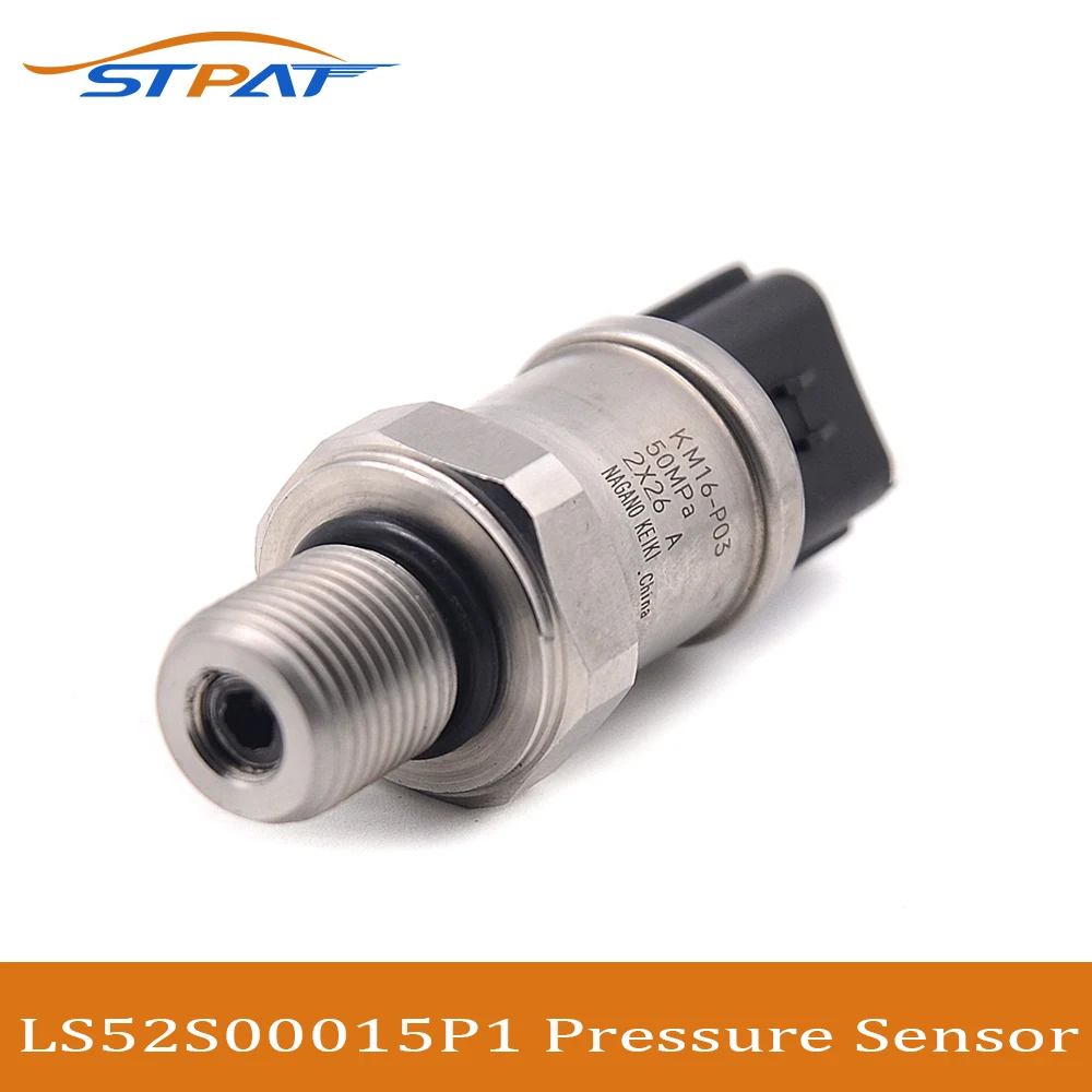 STPAT New Excavator High Pressure Sensor Switch For Kobelco SK210-8 SK350-8 50MPa LS52S00015P1 YN52S00048P1 LC52S00015P1