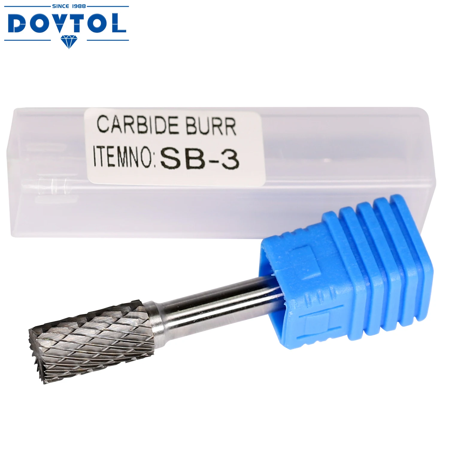 

SB-3 Tungsten Carbide Burr Rotary File Cylinder Shape Double Cut with 1/4''Shank for Die Grinder Drill Bit