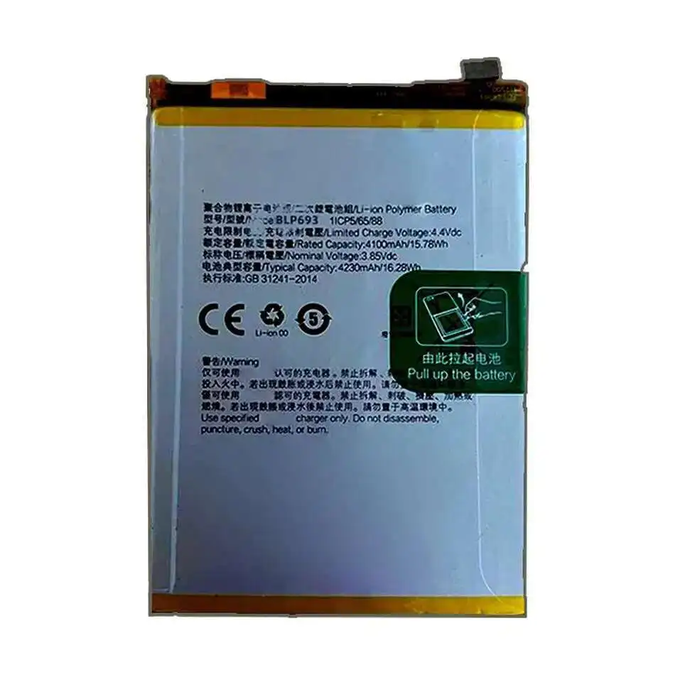 

For Oppo Realme 3 4230Mah Mobile Phone Battery BLP693 Durable Stable