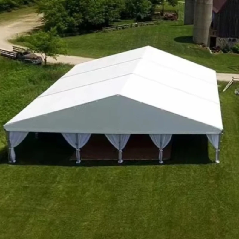 Customizable Aluminum Outdoor Marquee Tent Transparent Sidewall Waterproof PVC For Lawn Wedding Banquet Commercial Event