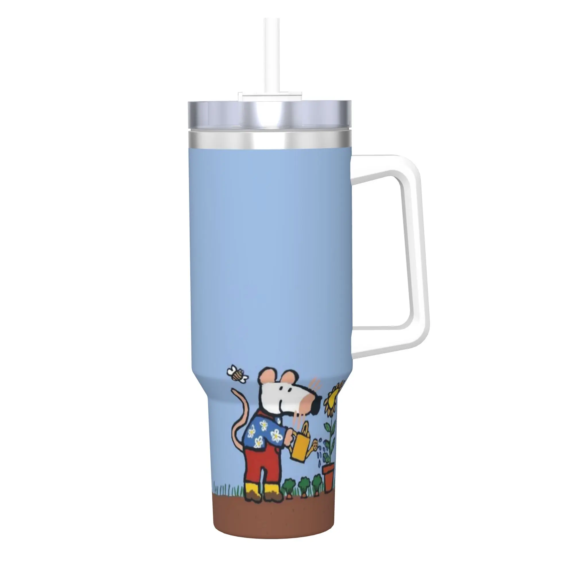 Maisy Mouse 40oz Tumbler Stainless Steel Double Wall Vacuum Insulated  Travel Mug With Straw