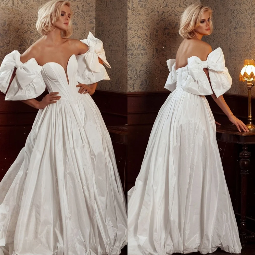 

Customized Dreamy Wedding Dresses High Quality Strapless Heavy Industry Wedding Classic Midi Dresses 2025 Bride Gowns for Women