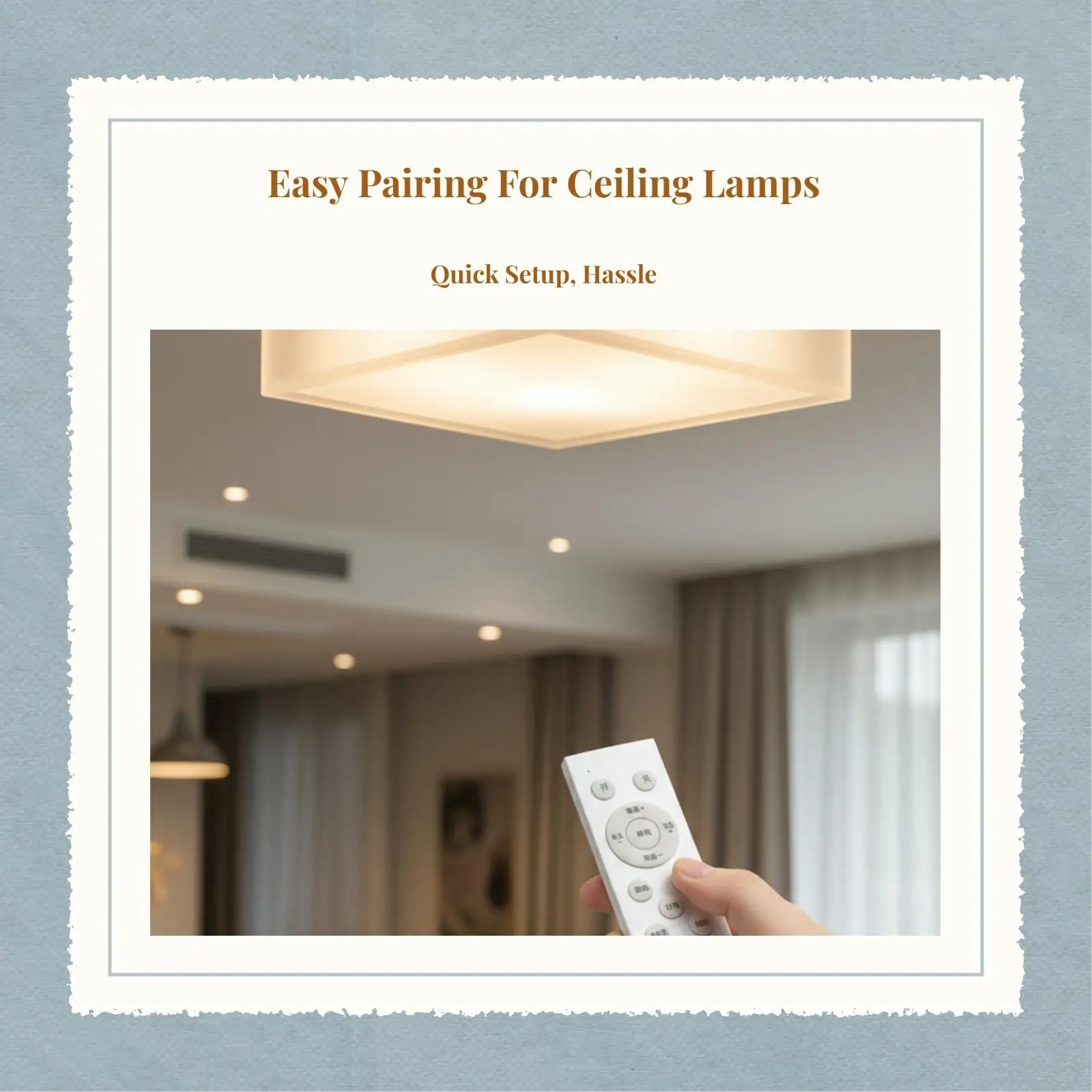 Universal Ceiling Light Remote for Home Wireless Lighting Controller Adjustable Switch for Multiple Spaces
