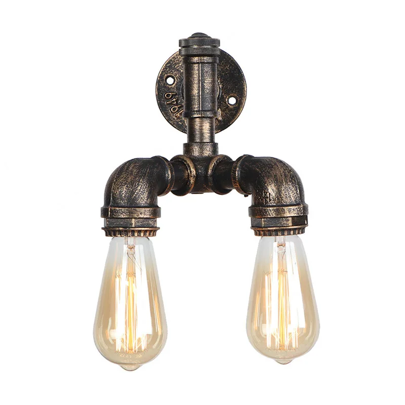 Simple water pipe small wall lamp, bar retro home improvement Nordic cafe series
