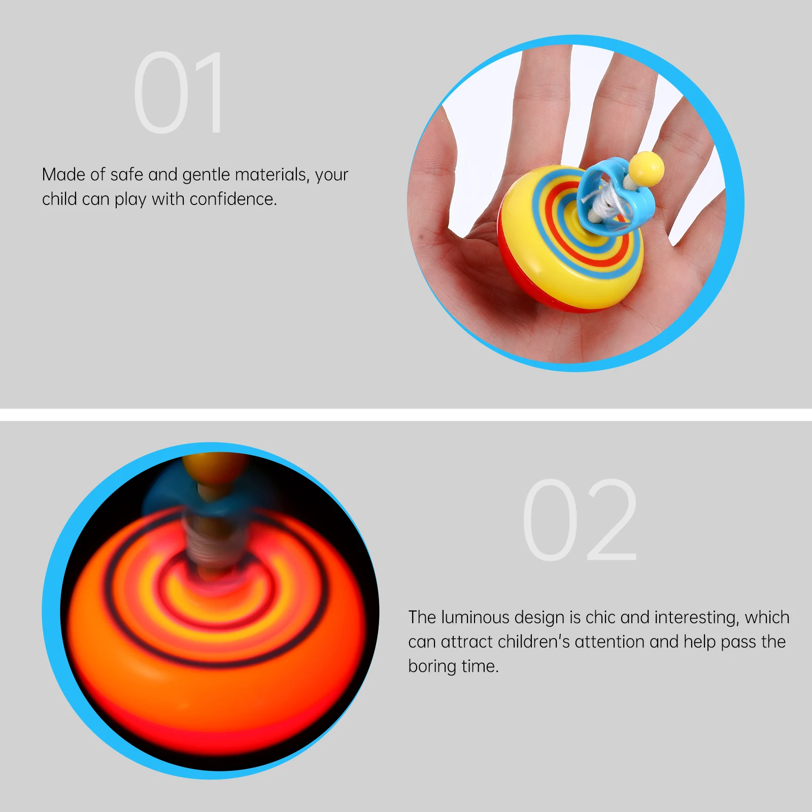 

3 шт. светящиеся мигающие гироскопы, креативные детские развивающие игрушки, координация рук и глаз, забавный подарок, игрушки-гироскопы, светящиеся игрушки-гироскопы