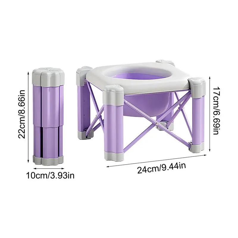 Travel Potty Seat Foldable Toddler Potty Training Toilet With Storage Bags Potty Training Toilet Travel-Friendly Anti-Slip