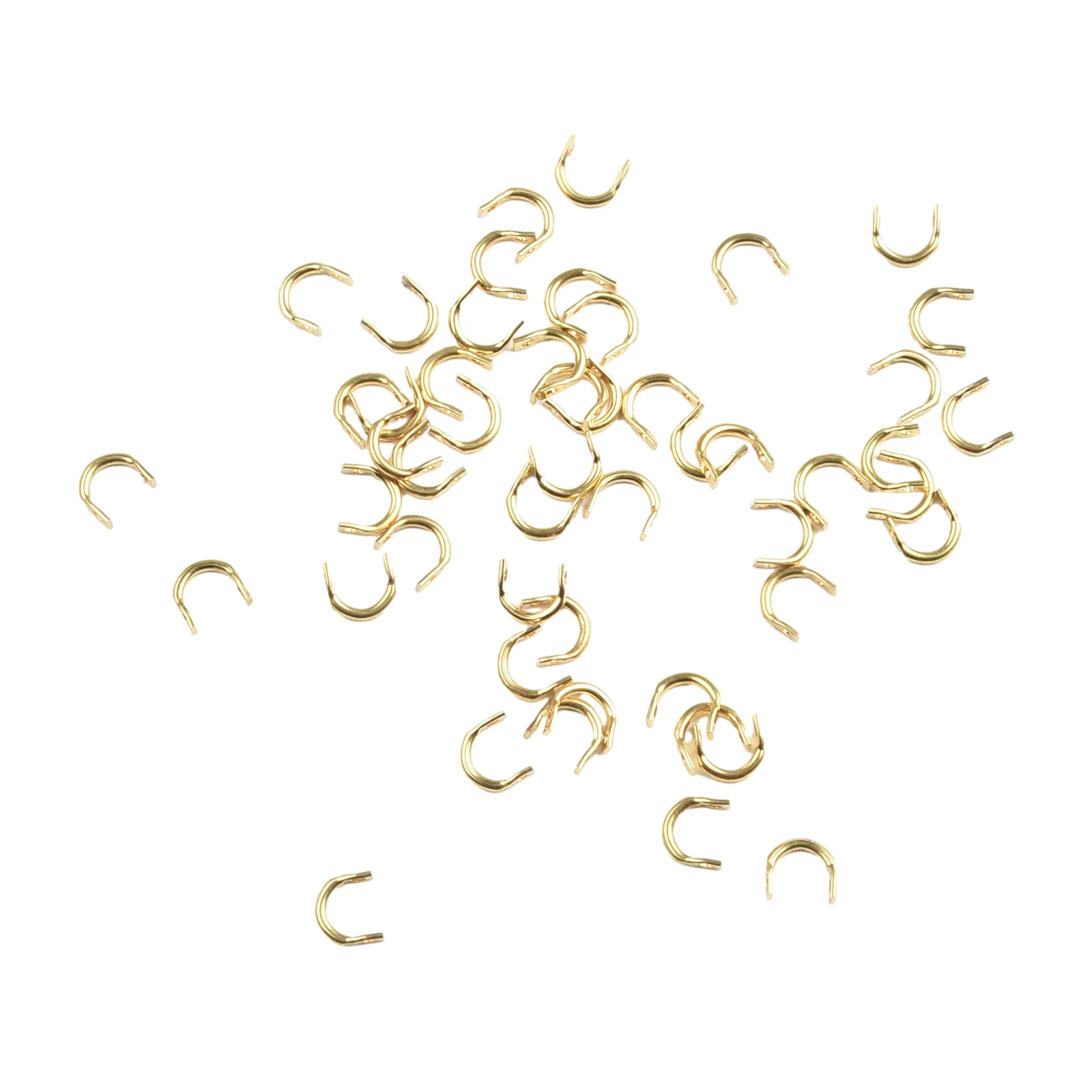 Fishing Spinner Clevis Connector 50Pcs Tackle Tools Easy Spin Making Part S M L Silver Gold Spinner Bait Spoon