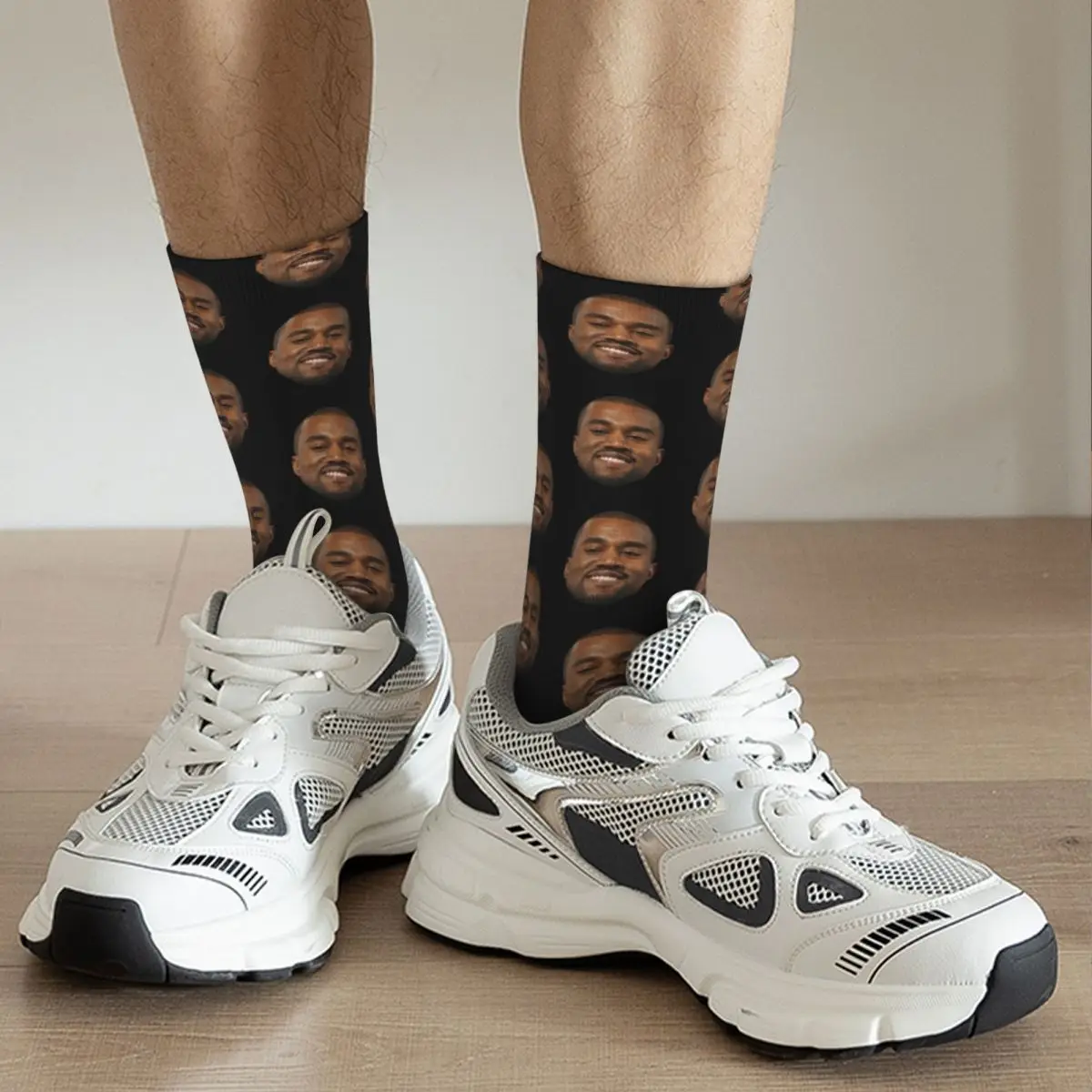 Kanye West Meme Socks Men's Women's Casual Rapper Socks Crazy Spring Summer Autumn Winter Socks Gift