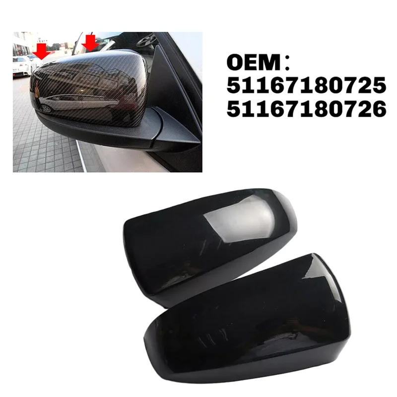 

51167180725 51167180726 Car Front Left & Right Rear View Mirror Cover Cap For BMW X5 E70 X6 E71 2007-2013