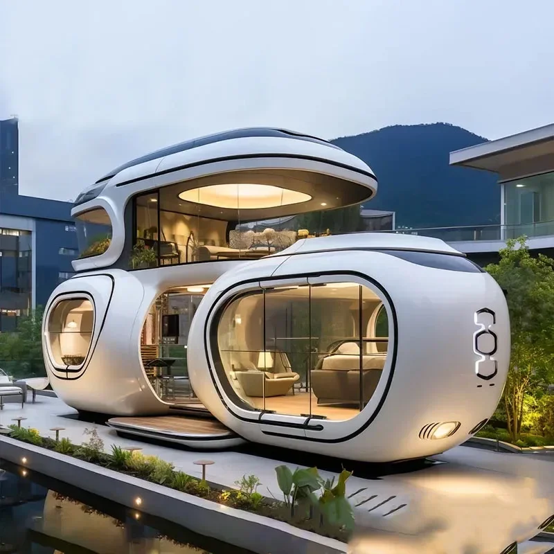 منازل جاهزة حديثة فاخرة من Apple Pod Capsule Home Outdoor Capsule Mobile Cabin House