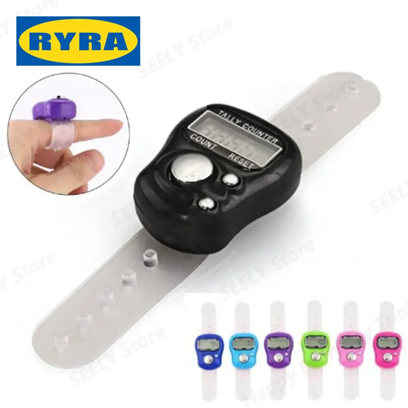 Mini Finger Counter LCD Electric Digital Display With Light Tally Counter Stitch Marker Sewing Knitting Weave Buddha Pray Soccer