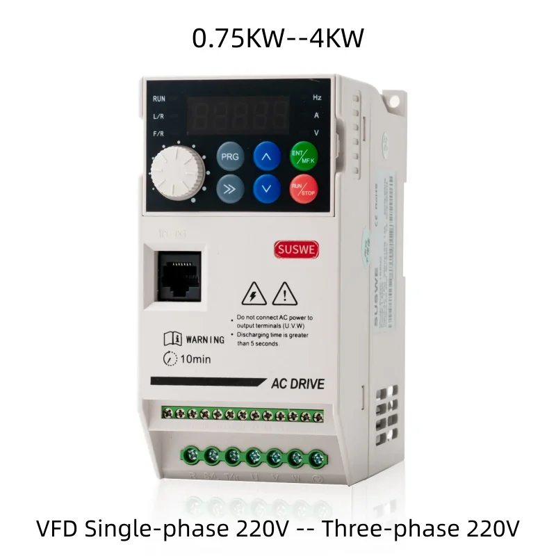 

VFD 0.75/1.5 /2.2/4Kw Single-phase Input 220V ,Three phase output 220V ,Vector frequency converter,Motor Speed Controller