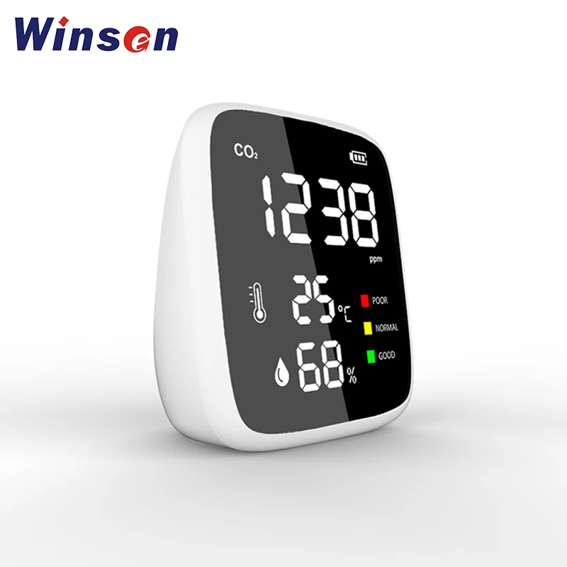 Portable CO2 Temperature Humidity Monitor Air Quality Monitor Infrared NDIR Detector Indoor Outdoor Detection Tools