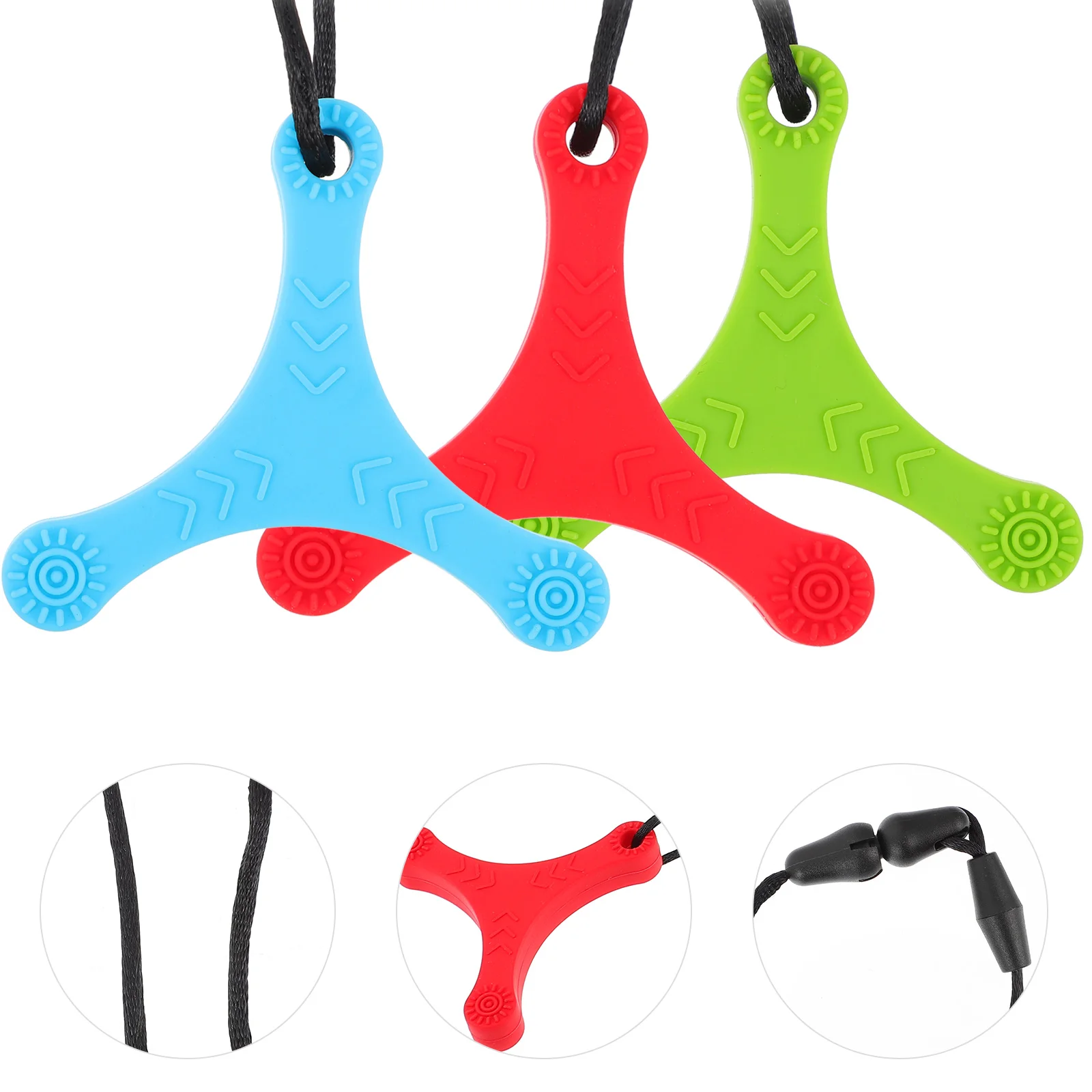 

3pcs Sensory Oral Aid Chew Necklace Boys Girls Autism Sensory Chewing Pendant