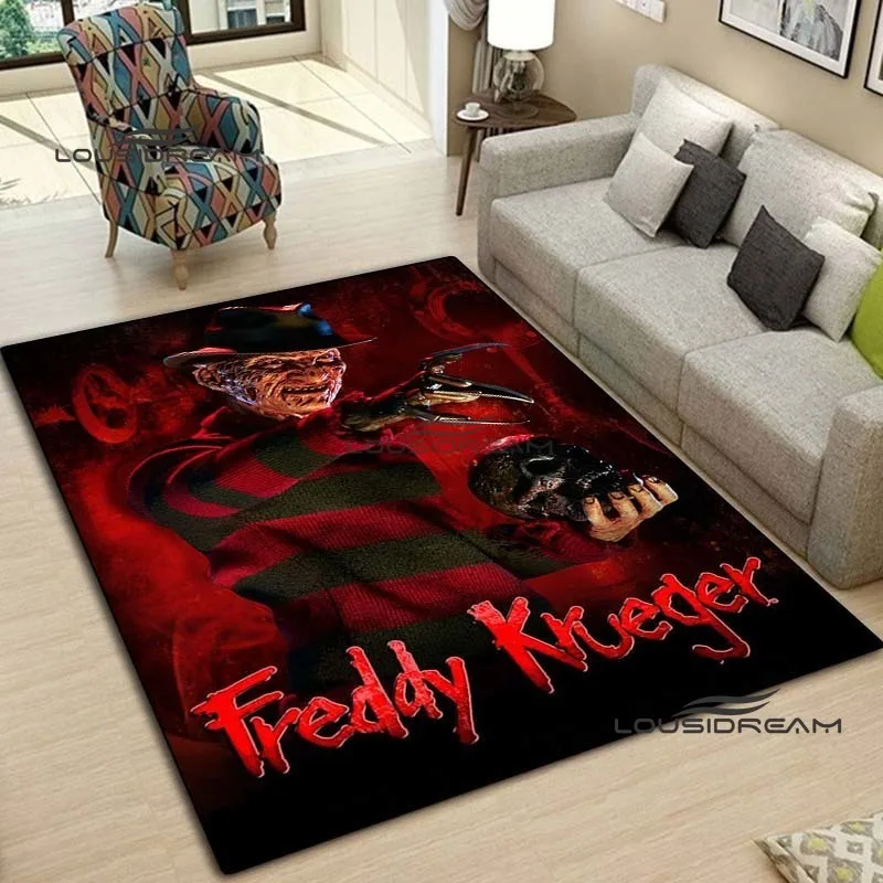 Horror Movie Freddy Rugs and Carpet 3D Printing Elm Street Halloween Home Decoration Living Room Bedroom Entrance Large Carpet