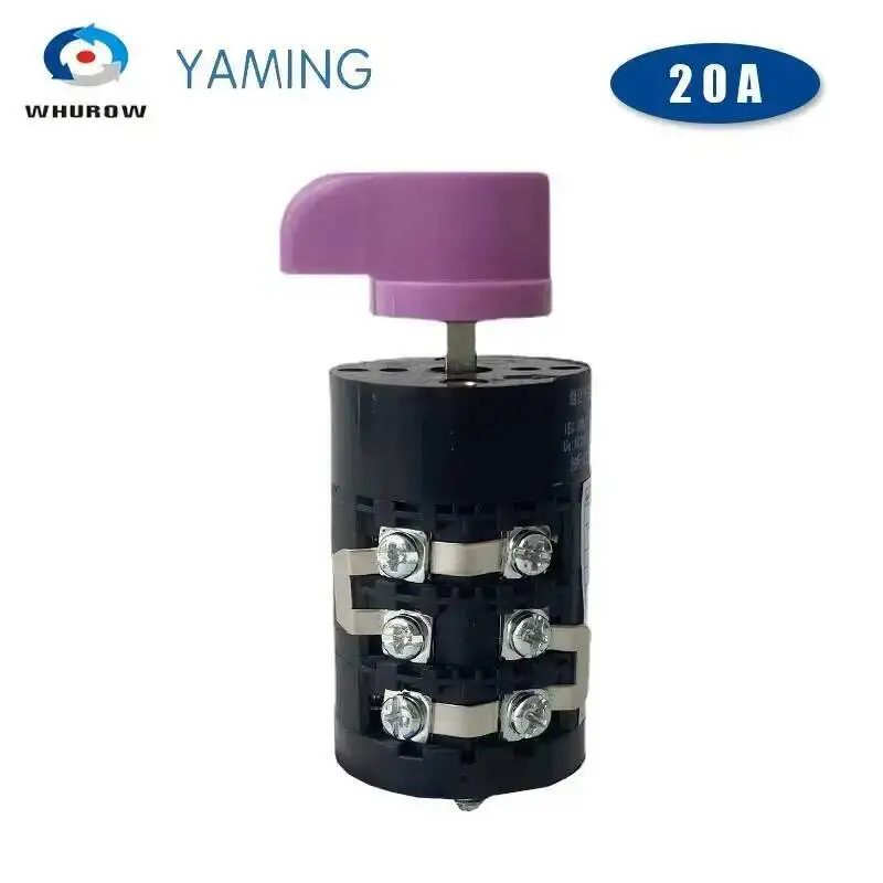 HZ5B-20/3 20A 3P Professional Multi-step 0-7 Position Universal Rotary Cam Switch Silver Contact Factory Supplied