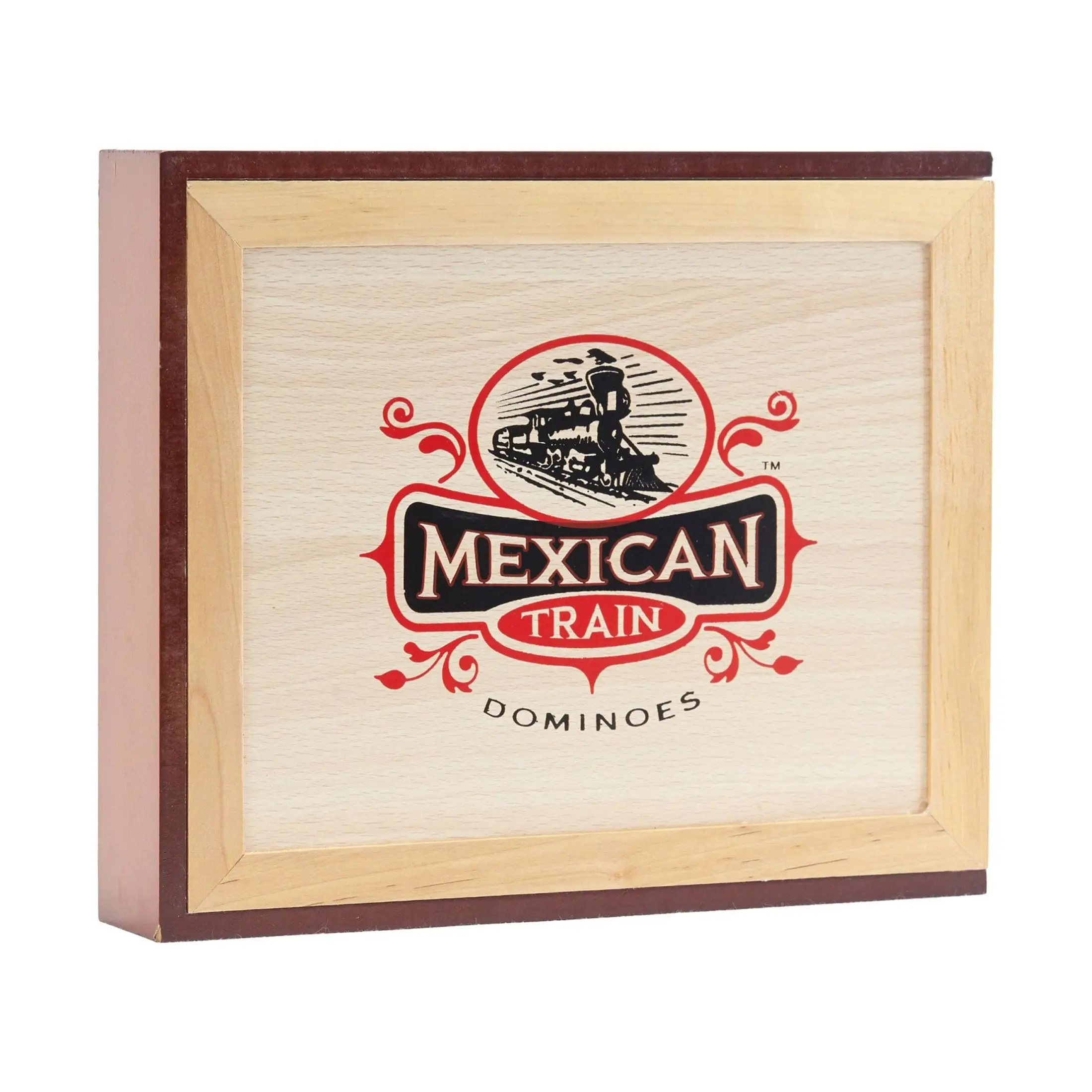 

Mexican Train Dominoes Game Set with Aluminum Case and Numbered Tiles