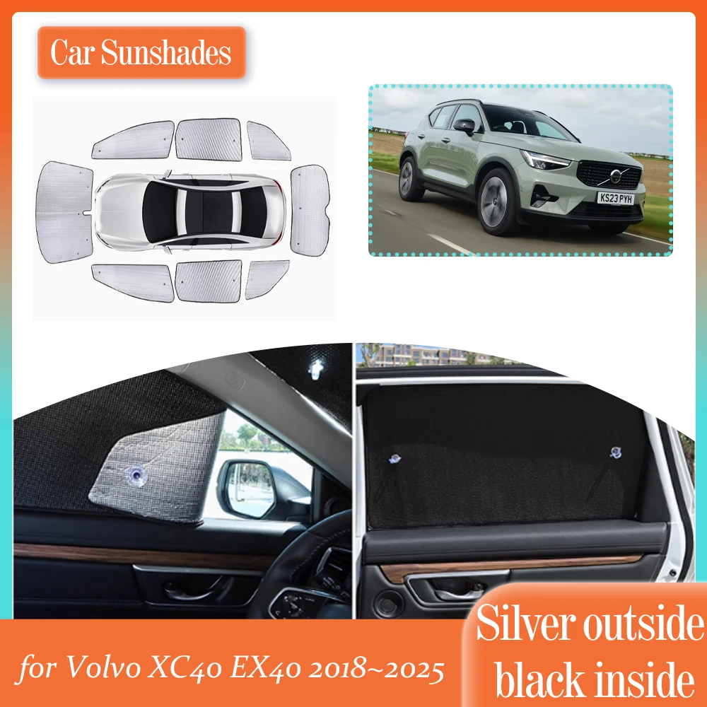 

Car SunShade for Volvo XC40 EX40 2018~2025 2019 Side Roof Windows Sun Visor Windshield Curtain Cover Sunroof Part Accessories