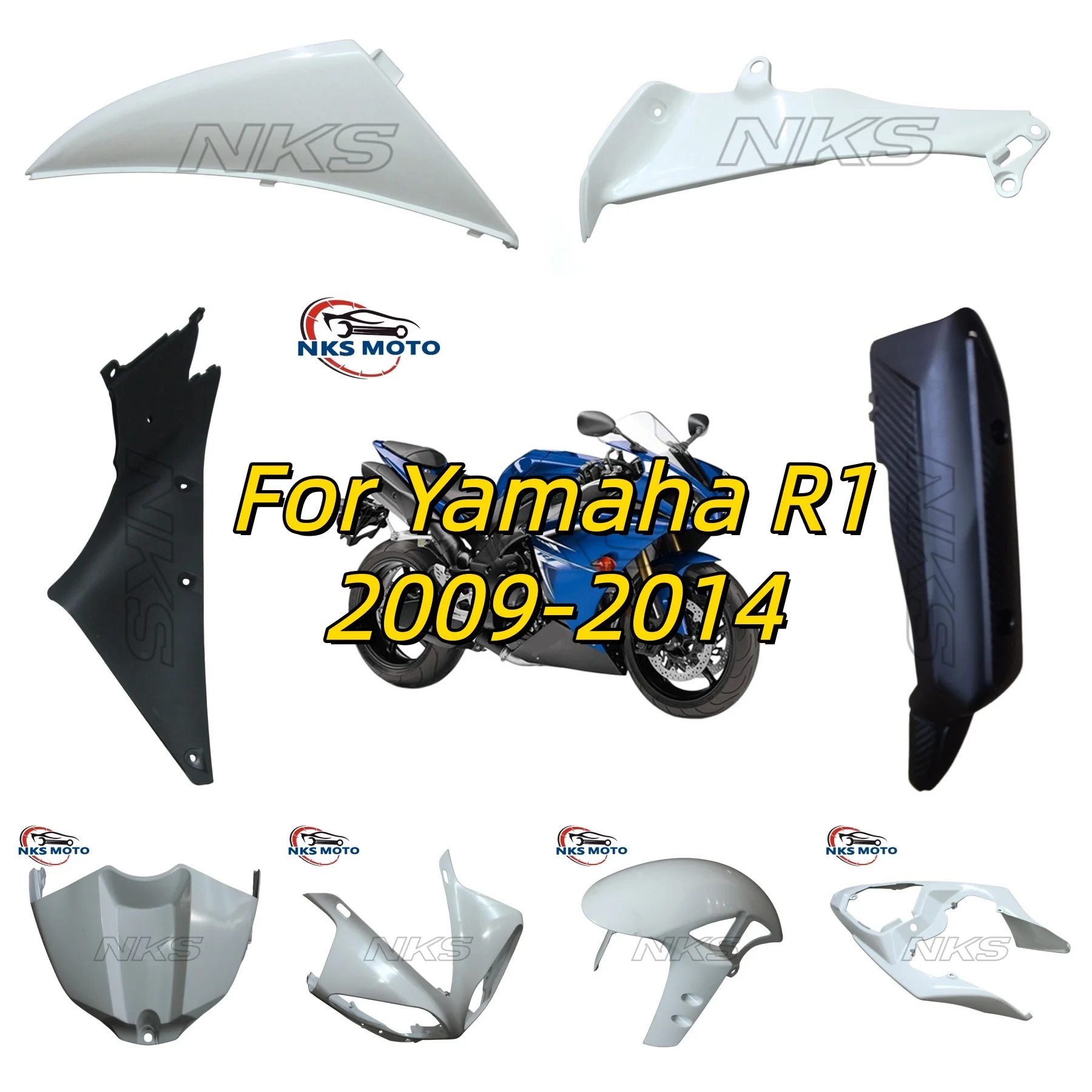 

For Yamaha YZF 1000 YZF1000 YZF R1 YZFR1 2009 2010 2011 2012 Bodywork Fairing Unpainted Components Injection Molding ABS