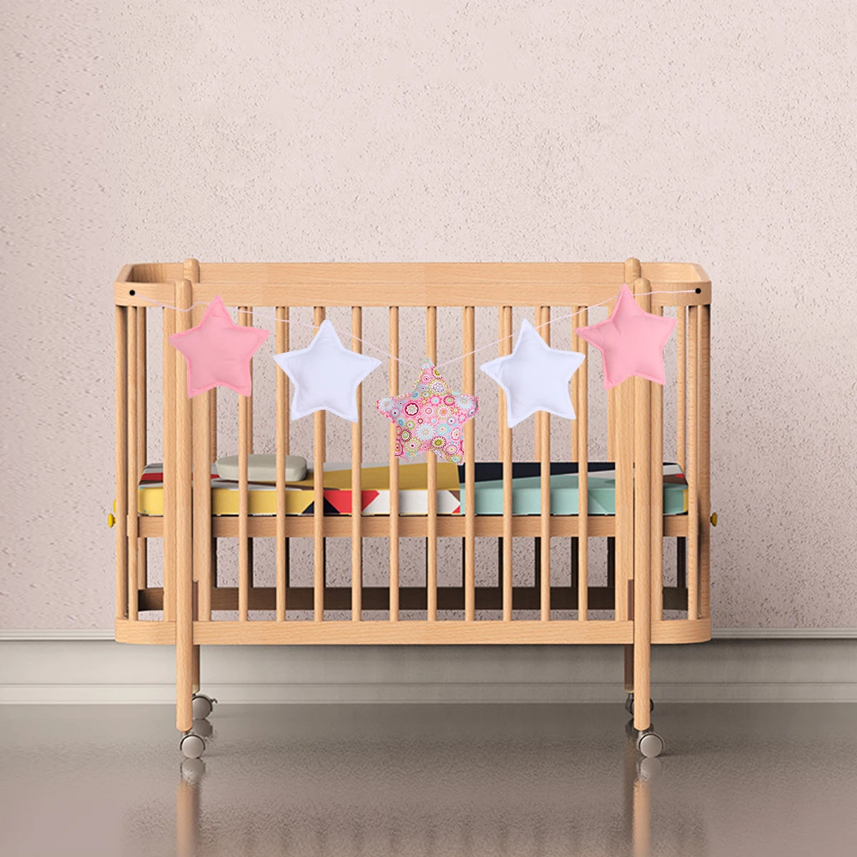

Star String For Baby Room Crib Tent Hanging Bright Cotton Cloth Non-Toxic Lightweight Indoor Decoration Wall Door Hanging