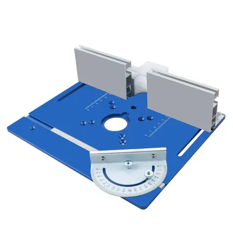 Lyftkit för träbearbetning - Insatsplatta för fräsbord i aluminium med geringsguide och fäste för motorer med 65 mm diameter 8 best sales träbearbetning - №4