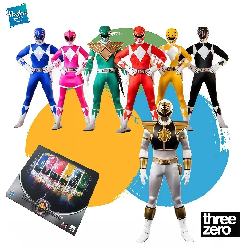 Оригинальный, в наличии, 1/6 Hasbro X Threezero Power Rangers 3A, 12-дюймовая фигурка мобильного солдата, Воин Белый Тигр, комплект из 6 фигурок
